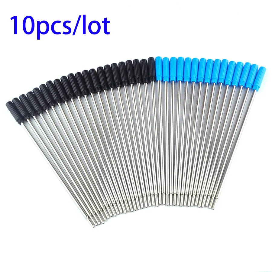 10pcs Refill 10 шт тонкий точечный емкостный сенсорный экран микрофибра перо металлическое Подарочная шариковая ручка для iPad iPhone белый черный Золотой 12 цветов - Цвет: 10pcs Refill
