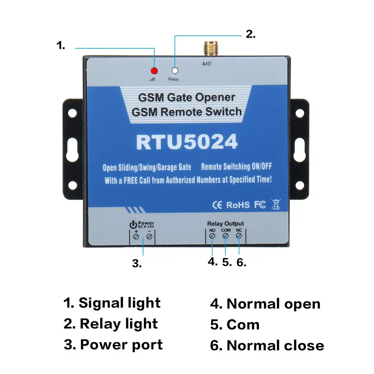 garagem GSM Gate Opener, barreira do obturador, RTU5024, 2G