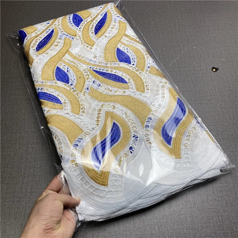 

Швейцарская Кружевная Ткань 5 ярдов, новинка 2021, тяжелая вышивка бисером, африканские хлопковые ткани, швейцарская вуаль, кружево, популярны...