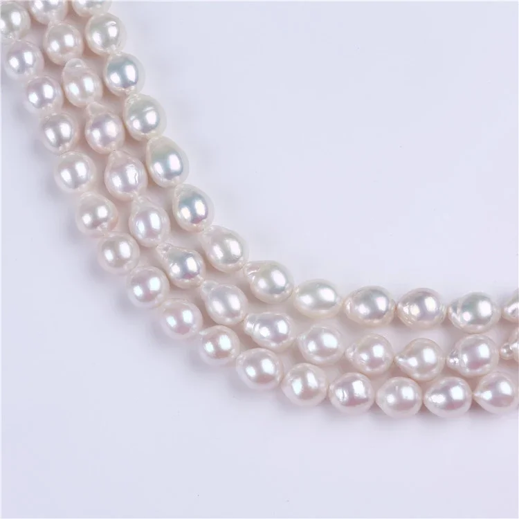 

APDGG Natural Pearl 10-11mm baroque pearl strands loose pearls beads women lady jewelry DIY