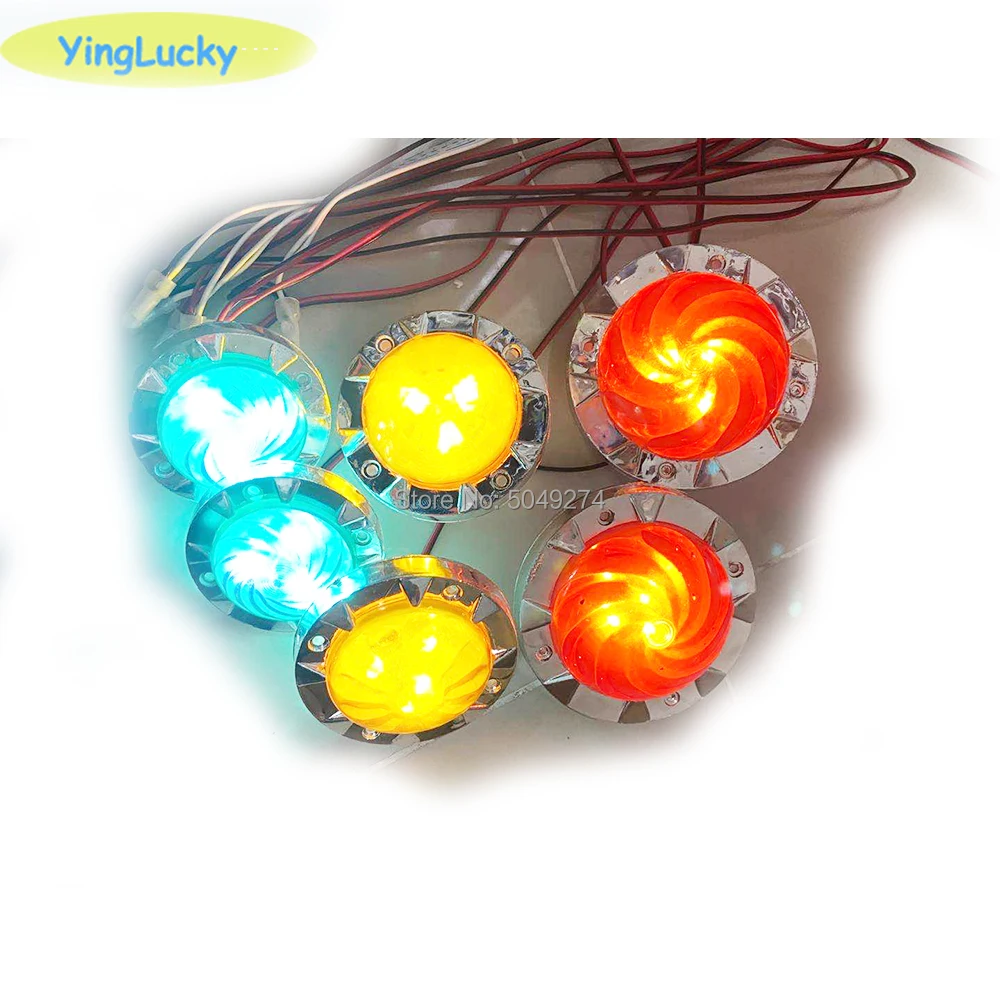 6pcs/lot 12V LED lights Kiddie rides game machine parts lamp RGB  amusement park swing machine decoration light game machine images - 6