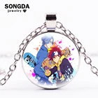 Ожерелье с рисунком бесконечности из аниме SK8, модные ожерелья с изображением Адама койоми киана, стеклянной поверхности кабошона, аксессуары для ювелирных изделий