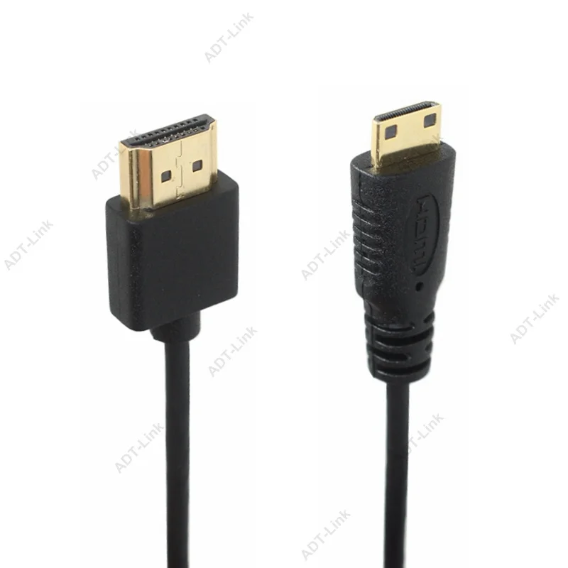 Мини и микро HDMI совместимый штекер OD 3 0 мм сверхмягкий тонкий кабель 30 см 60 1 м 2k * 4k
