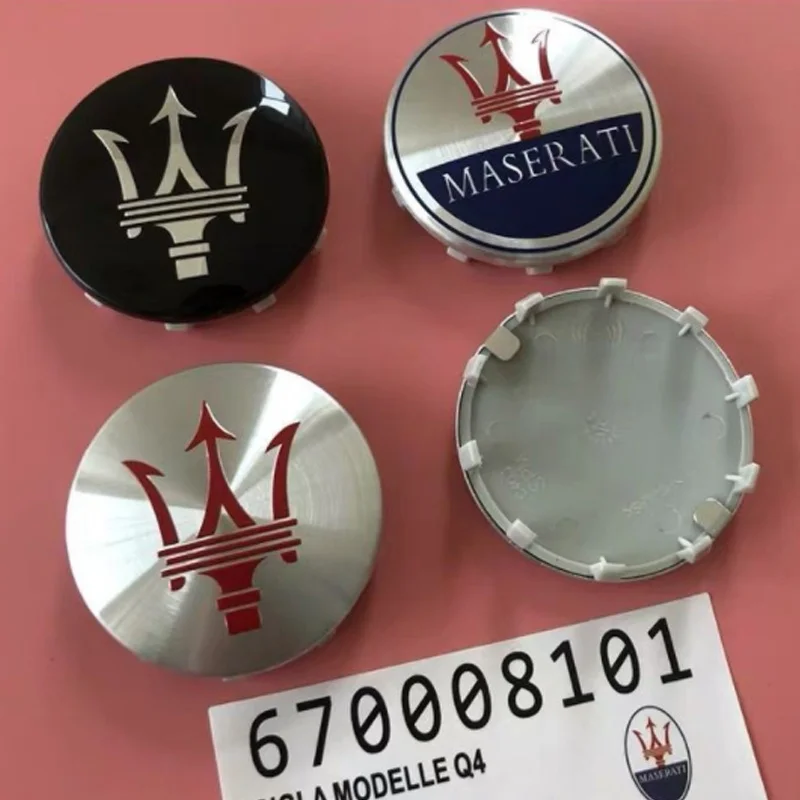 

60MM Car Wheel Center Cover Caps 4PCS For Maserati Emblem Ghibli Gran Levante Quattroporte Granturismo GC Cabrio GT Accessories