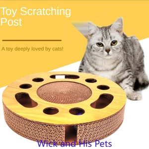 Cat toys take out the ball cat scratch board corrugated claw sharpener tease cat artifact cat turntable ball pet cat supplies