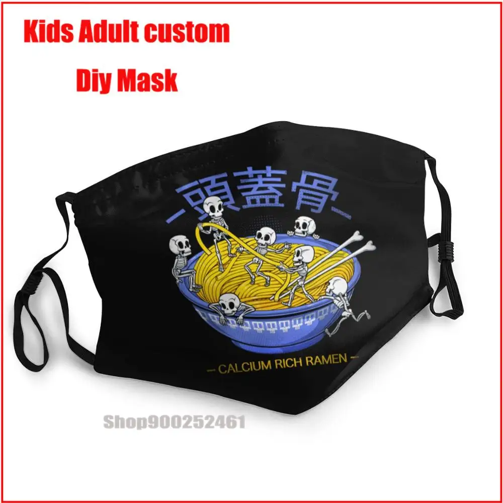 

Kawaii Anime Skull Japanese Skeleton DIY masque de protection lavable washable reusable face mask mouth mask with design funny