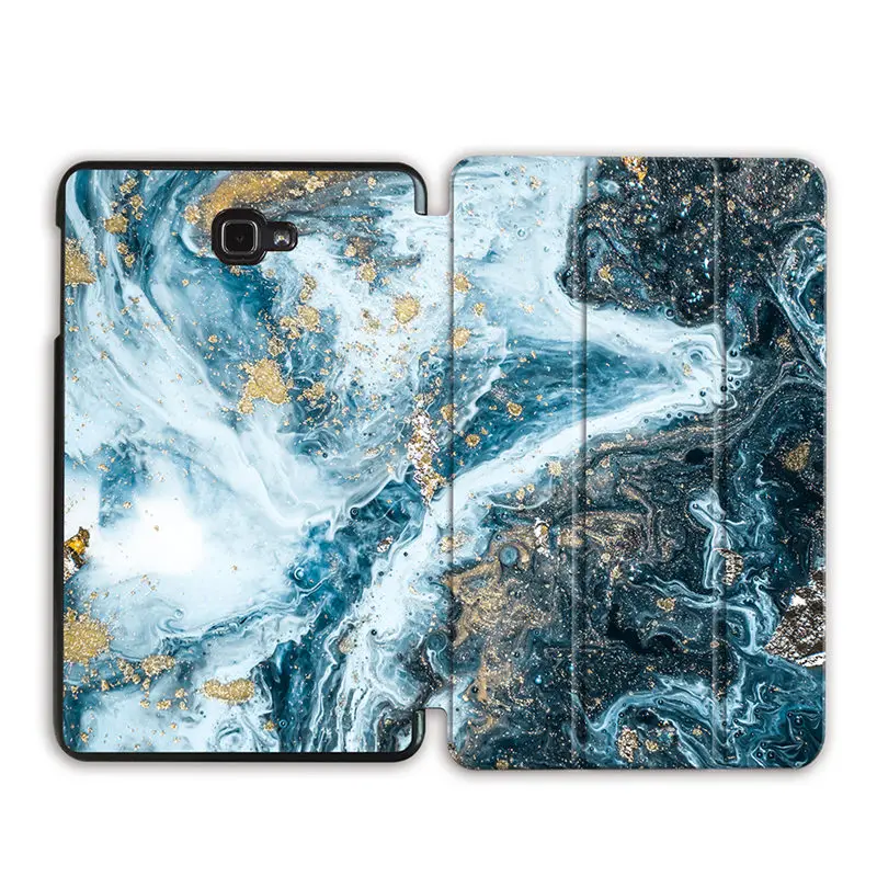 SS02 MTT чехол для samsung Galaxy Tab A A6, 10,1 дюймов, Мраморная текстура, из искусственной кожи, трехслойный флип, умный чехол, чехол для планшета, чехол SM-T580, T585 - Цвет: SS02