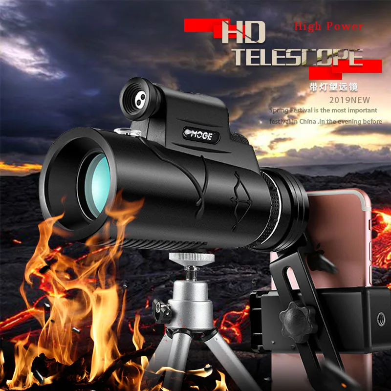 

BAK4 12X50 Optics Zoom HD Lens Waterproof High Definition Monocular Telescope Spotting Scope Portable for Hiking Hunting Camp