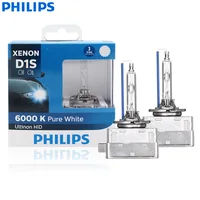 Philips Ultinon HID D1S 85410WXX2 35W 6000K Cool White Light Xenon HID Headlight Car Bulbs Auto Lamps (Twin Pack)
