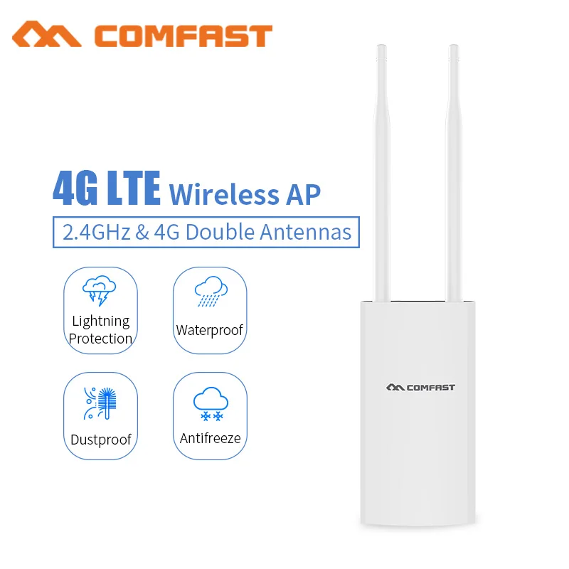 Comfast беспроводной AP Wifi маршрутизатор высокоскоростной Открытый 4G LTE портативный