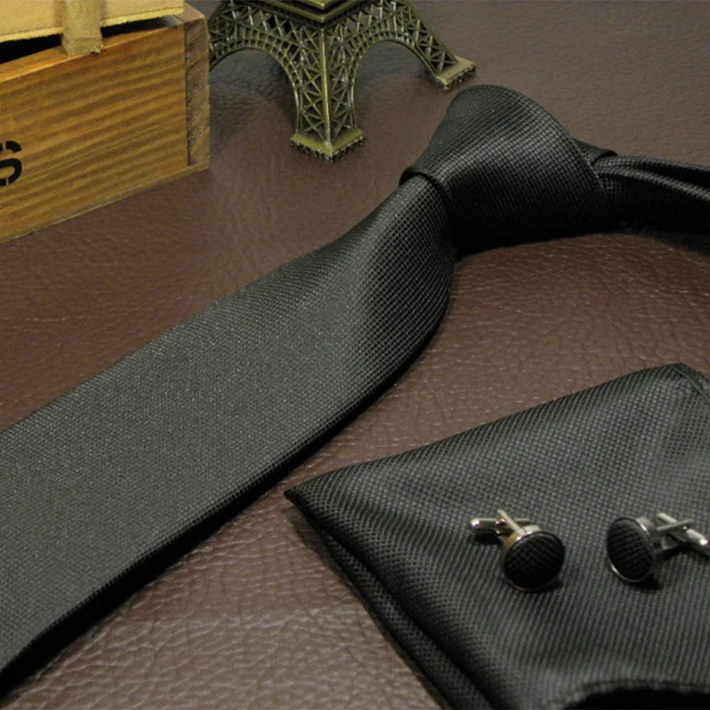 Однотонный галстук для мужчин карманный квадратный запонки свадебной вечеринки