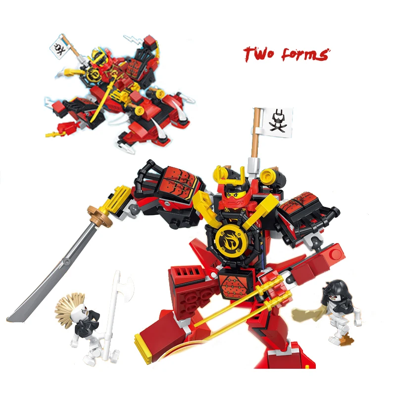 Совместимы с ninjagoo Mech две формы фигурки мини-героев оружием Zane Lloyd ninja строительные