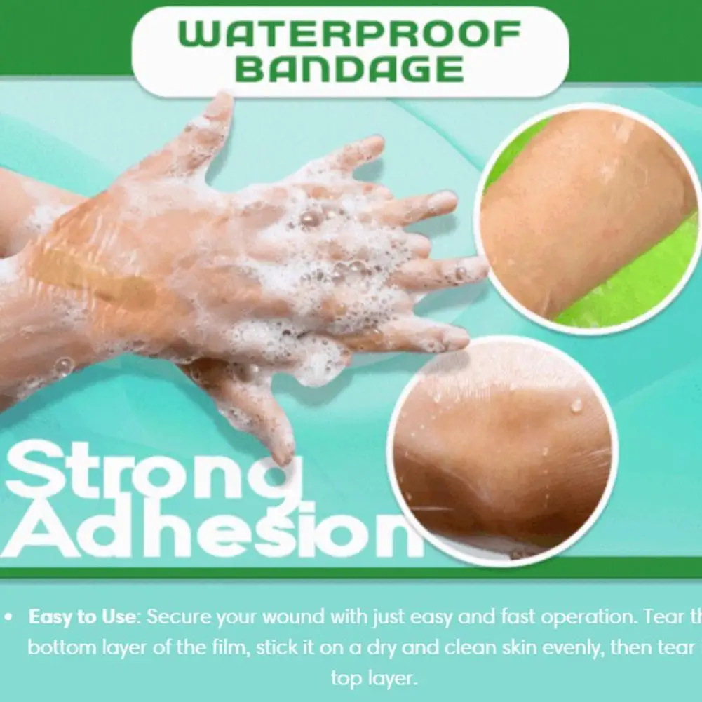 

100 шт., водостойкая прозрачная клейкая лента для ран