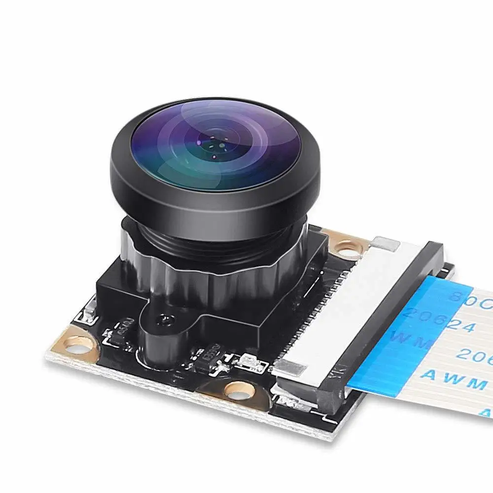 

Raspberry Pi 4 Model b Camera Webcam 222 Fisheye Wide Angle Degree 5 M 1080p OV5647 Camera Video Module for Raspberry Pi 3 B+/2B