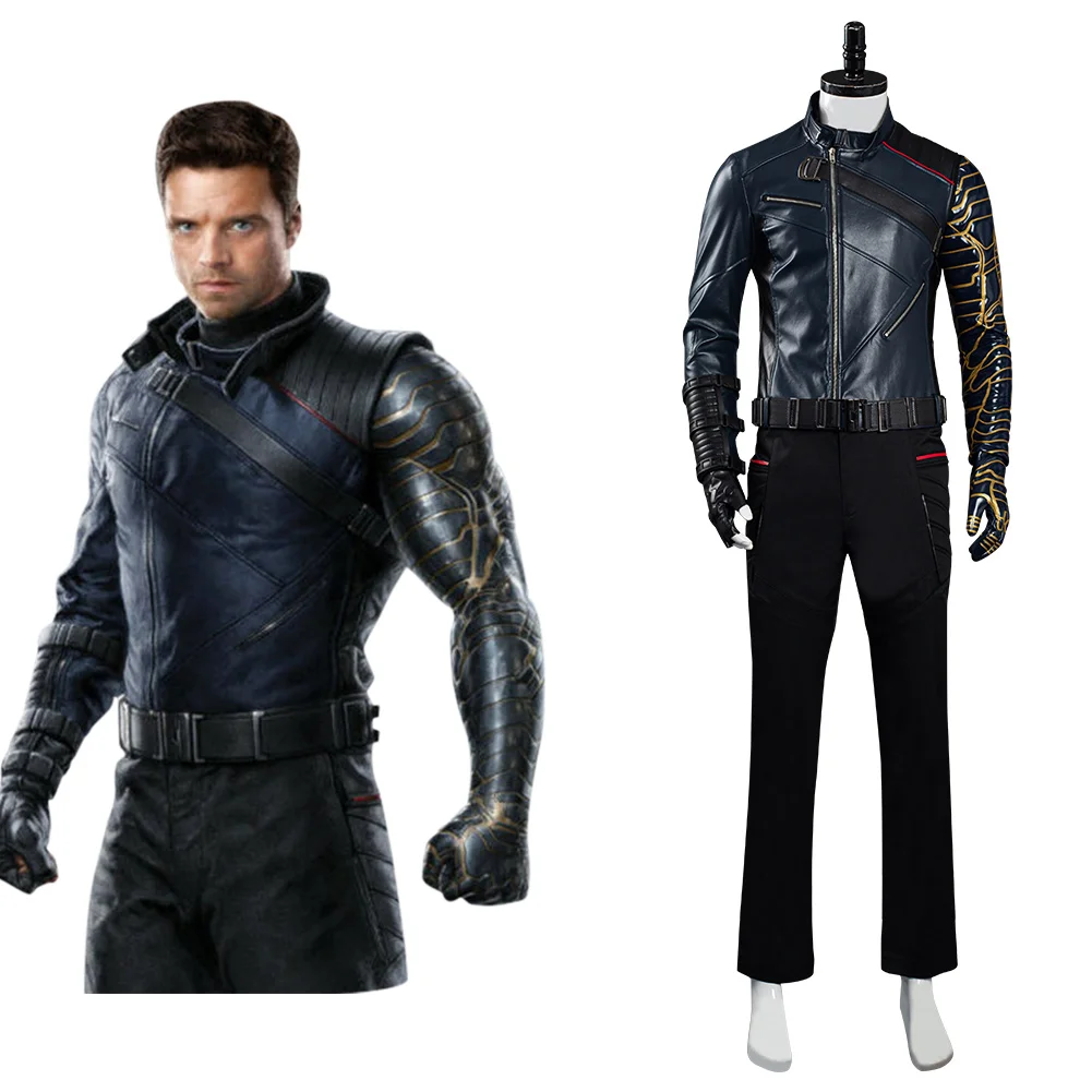 

The Falcon and the Winter Soldier Cosplay Winter Soldier Bucky Barnes Uniform Outfit Halloween Carnival Custom Make