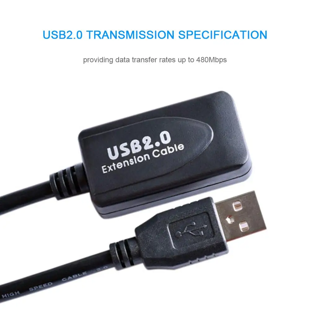 Кабель USB для принтера 2,0 Удлинительный кабель 10 м USB Мужской и Женский усилитель кабельного сигнала удлинитель Кабель для принтера