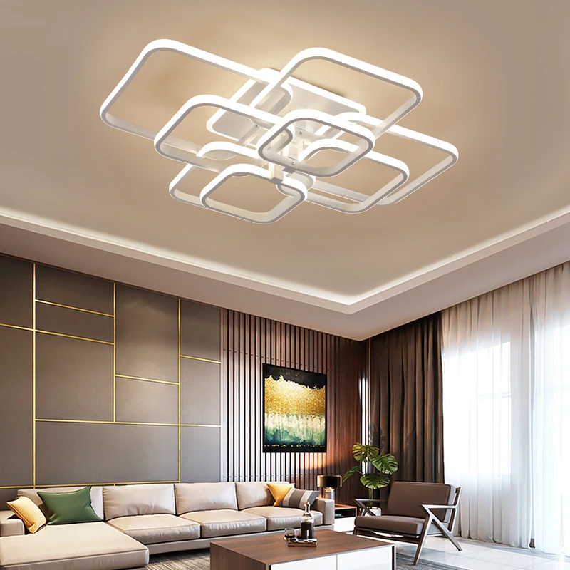 

modern led chandelier with remote control acrylic lights For Living Room Bedroom Home Chandelier ceiling Fixtures Free Shipping