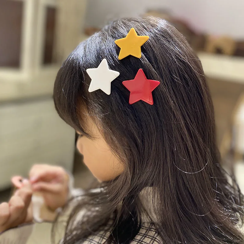 

Fashion arcylic star Lovely Hair Clips For Girls Children Hair Accessories Bling Hairpins Barrettes Headwear kids