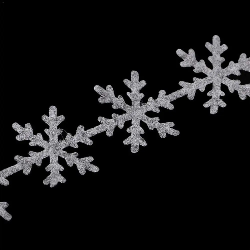 Нетканая Снежинка декоративная лента рельефная ткань Рождественский день 5