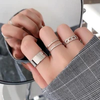 fashion punk joint rings jewelry 3 pcsset adjustable ring for women accessiory