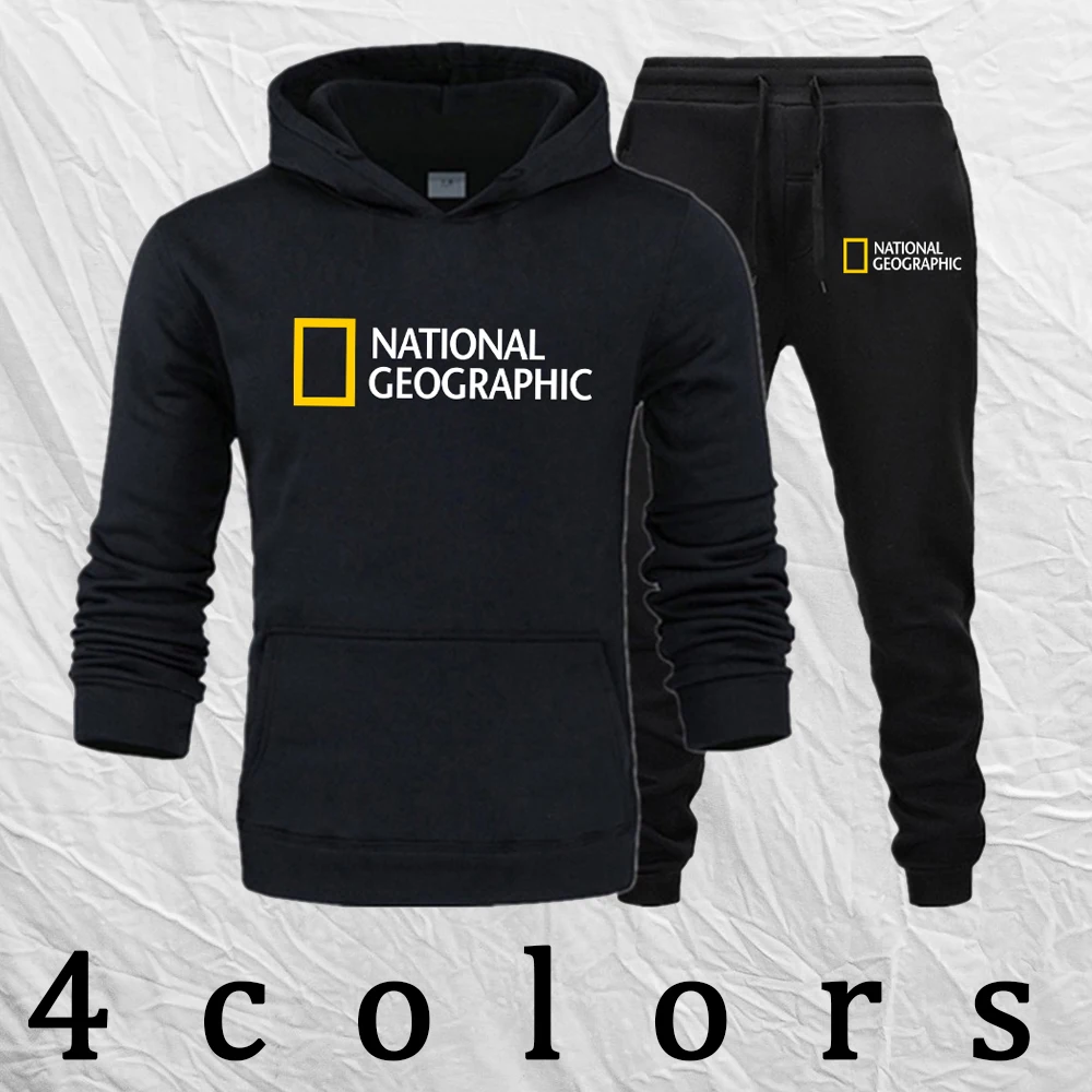 

Мужской спортивный костюм с капюшоном и брюками, на осень/зиму