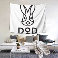 japanese outdoor camping tent tapestry wall hanging beach towel black rabbits cartoons tapestries blankets home room decor