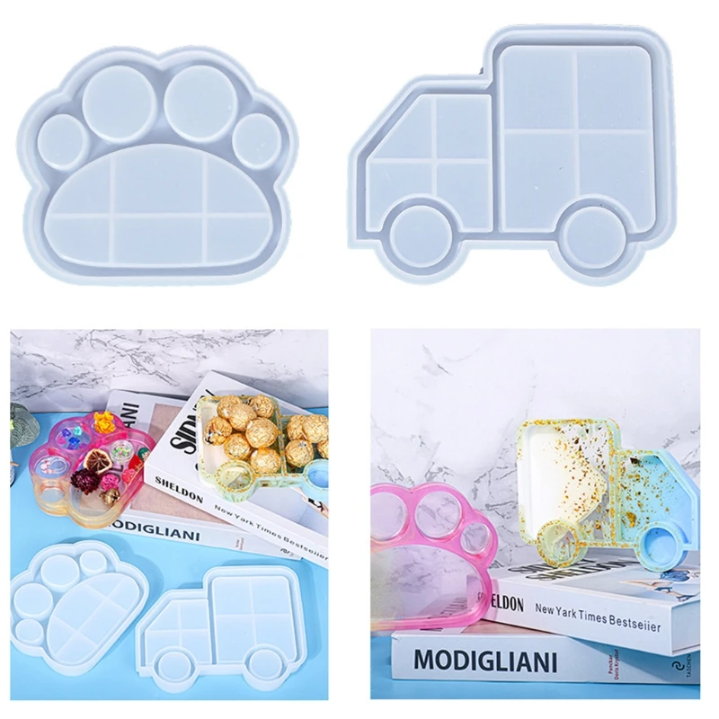

E56A Tray Molds DIY Resin Coaster Molds Silicone Resin Tray Molds Epoxy Resin Casting Molds for DIY Casting Home Decoration