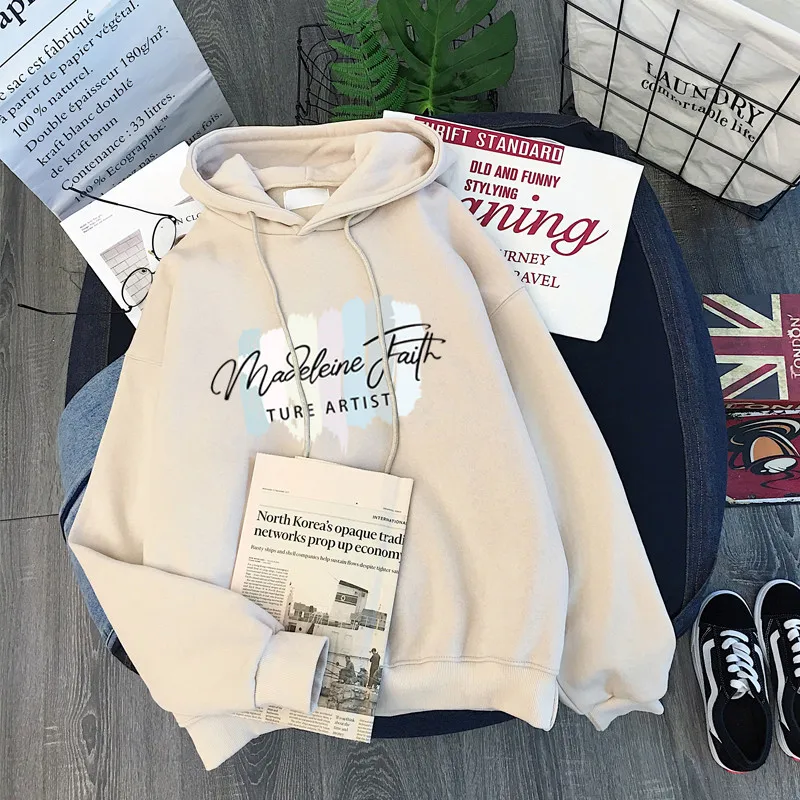 Hoodie fleece women oversized sweatshirt moletom bluza damska winter clothes woman aesthetic feminino sweetshirt streetwear