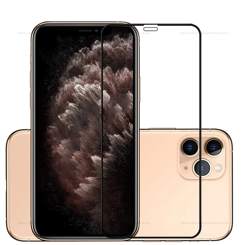 Закаленное стекло с полным покрытием для iPhone XS XR X 11 Pro Max 7 8 6 6S Plus Защита экрана iphone
