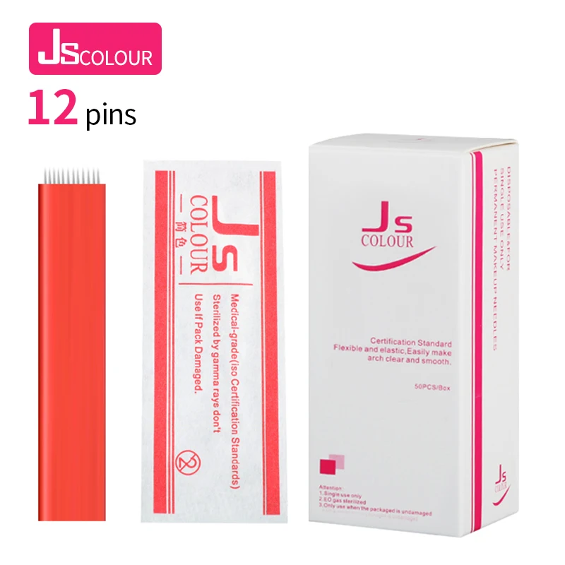 50 шт. иглы для перманентного макияжа 12 контактов|needles for permanent makeup|microblading needles12 pin