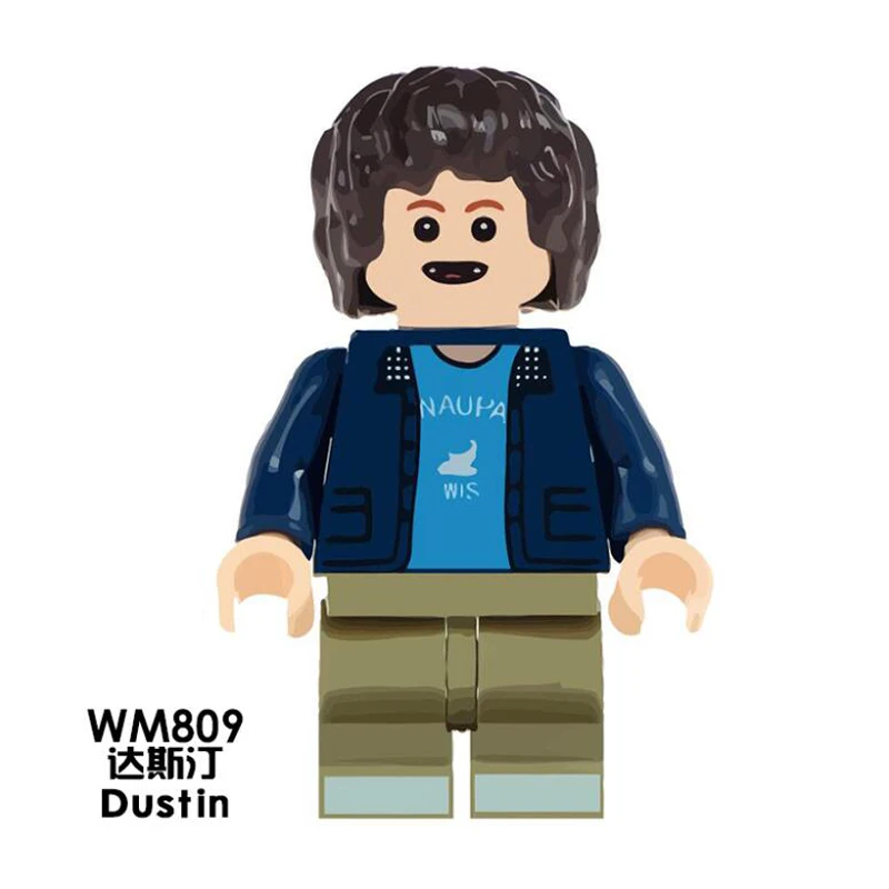 Одиночная распродажа супергерои странные вещи Дастин 11 Лукас майка кубики