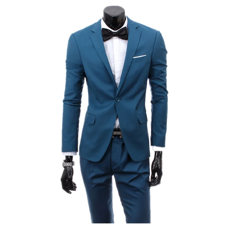 

(jacket+pants) 2021 Custom made Mens Light Gray Suits Jacket Pants Formal Dress Men Suit Set men wedding suits groom tuxedos