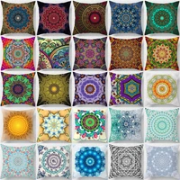 brand new indian mandala print meditation cushion cases ethnic floral polyester pillows case livingroom sofa couch throw pillows