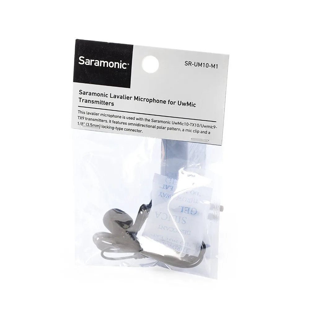 Запасной петличный микрофон Saramonic SR-UM10-M1 с винтом 3 5 мм для передатчика TX9/TX10 и UwMic9 |