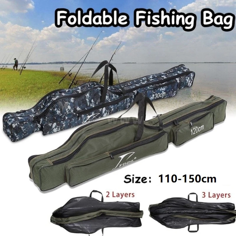 

Сумки для рыбалки на открытом воздухе, сумка для удочки, портативная складная переноска для удочек, Холщовая Сумка для рыболовных удочек, су...