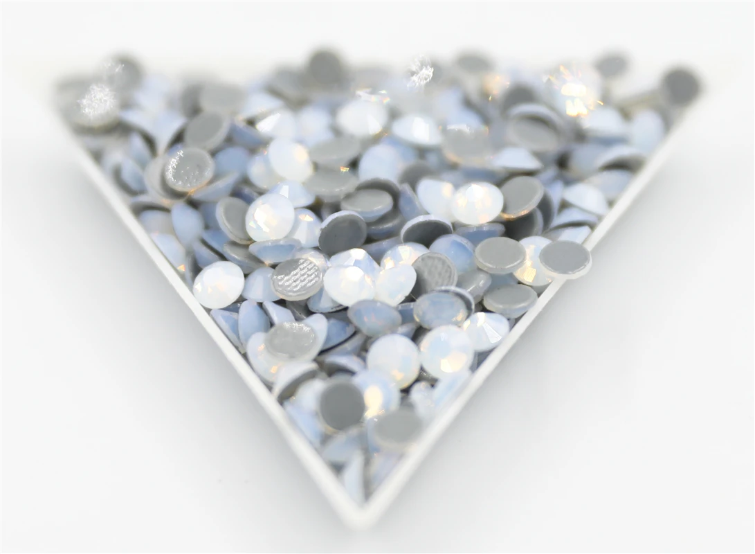 Ss3-ss30 белый опал кристалл ногтей Стразы с прямой основой Украшения 3D головистой