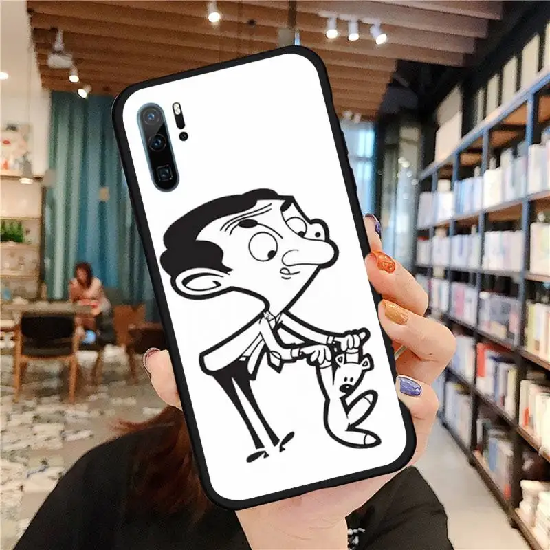 

Bean cartoon animation funny Phone Cases For Huawei honor Mate P 9 10 20 30 40 Pro 10i 7 8 a x Lite nova 5t Soft silicone funda