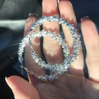 Женские круглые серьги-кольца, богемные ювелирные изделия золотого и серебряного цветов в стиле ретро, 2021