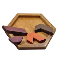 wooden jigsaw puzzle educational toy board children tangram geometric shape game toy