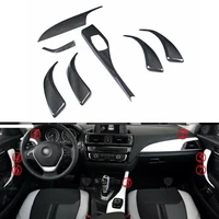 7pcs dry carbon fiber interior trim kit door armrest cover gear shift frame for bmw f20 f21 f22 114 116 118 120 125 m135i m140i