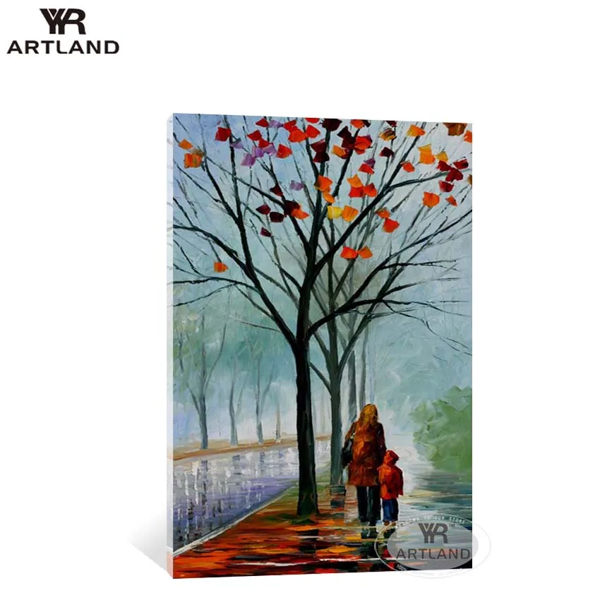 Красивый пейзаж настенная живопись зимний уличный картина чистая ручная работа