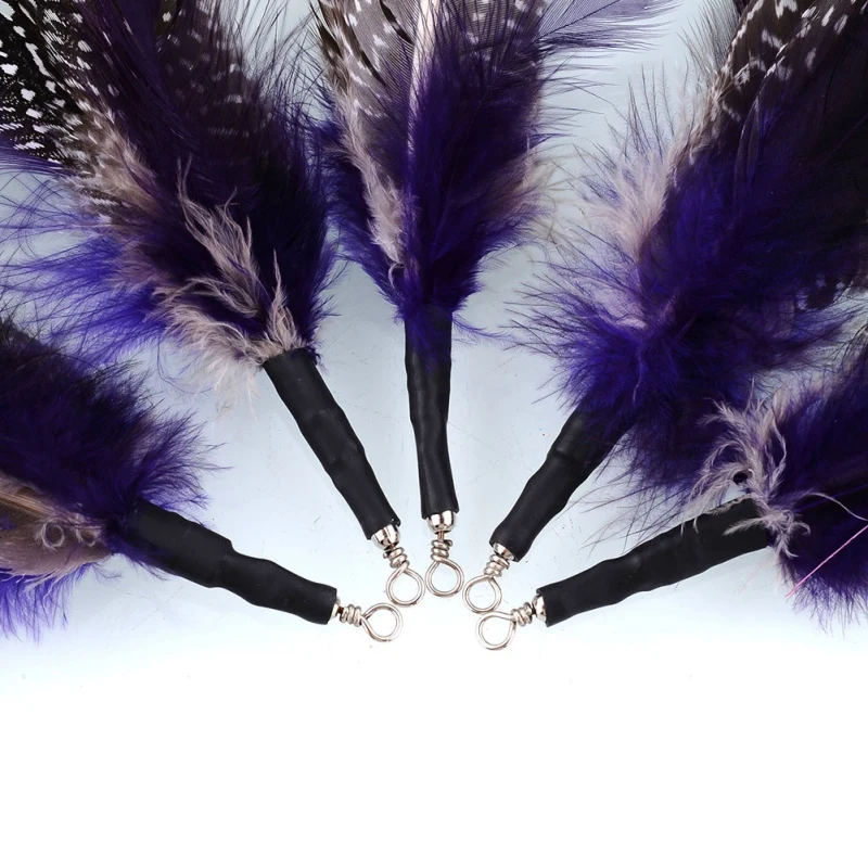 

Cat Feather Toy Replacement for Cats Tease Kittens Wand Toys Feather Heads Replacements Cat Wand Toy Feather Head Safe 5 Pcs/lot