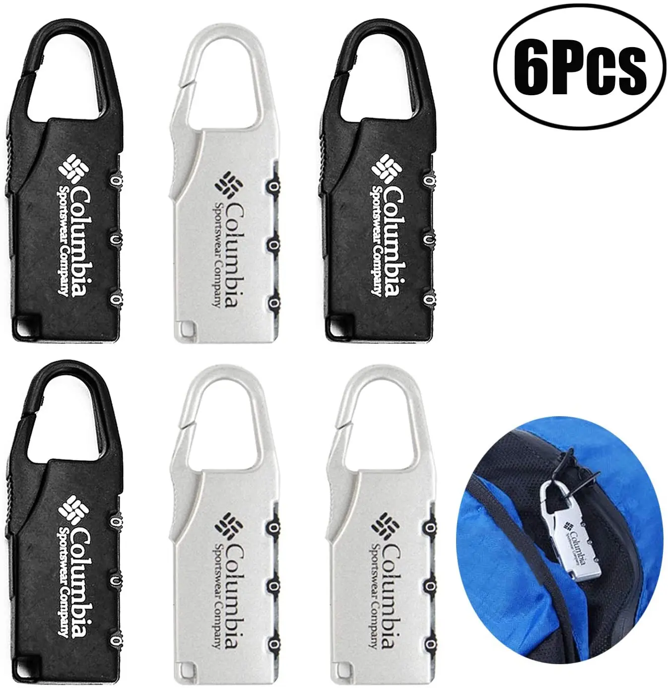 Lvcky упаковка из 6 багажных замков для путешествий кодовые замки двери спортзала