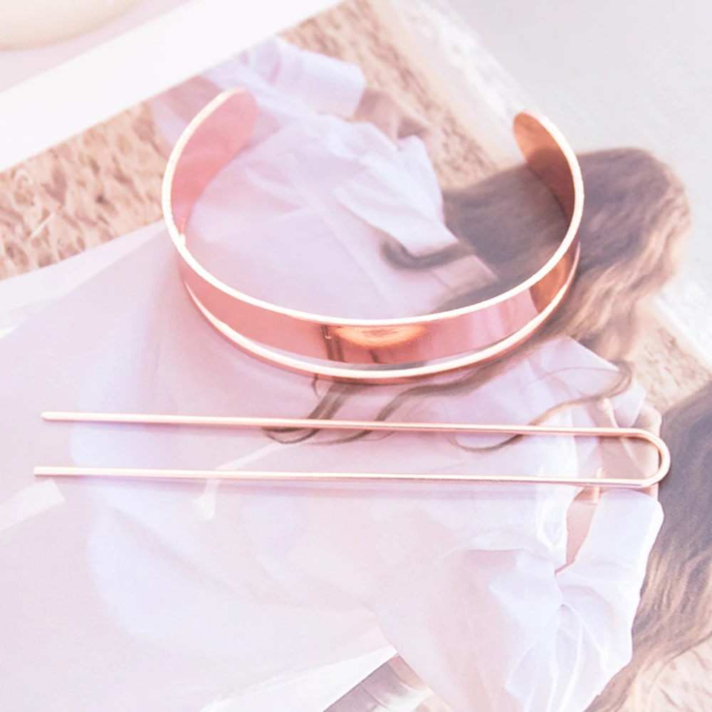 Шпилька из сплава с Круглым Верхом минималистичный держатель для волос