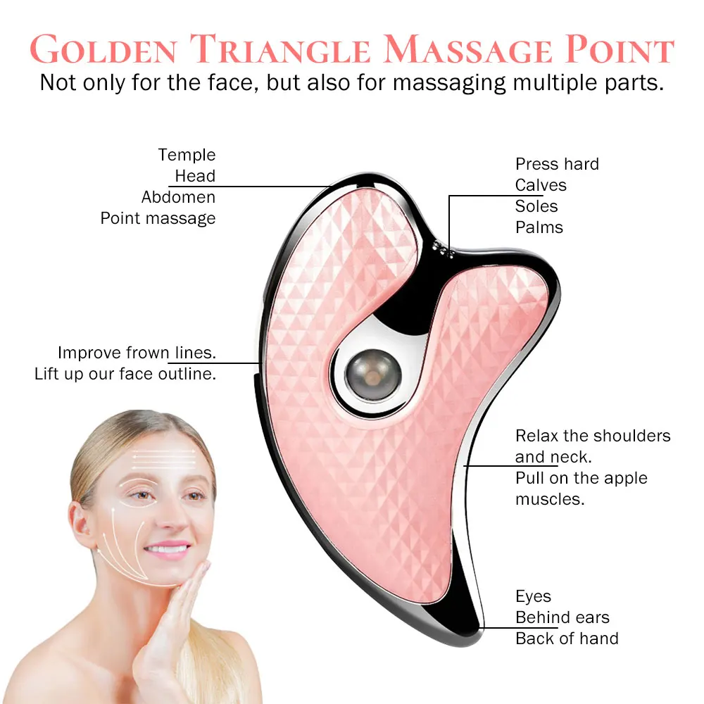 

Face Massage Tools Face Lifting Tool Body Massager Skin Massager Scraping Electric USB Rechargeable Gua Sha Massage Tool Beauty