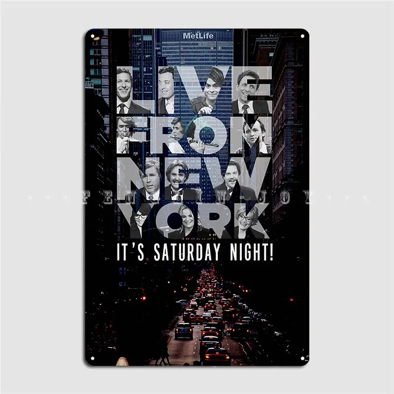 

Live From New York Saturday Night Live Metal Sign Wall Cave Cave Pub Classic Plaques Tin Sign Poster