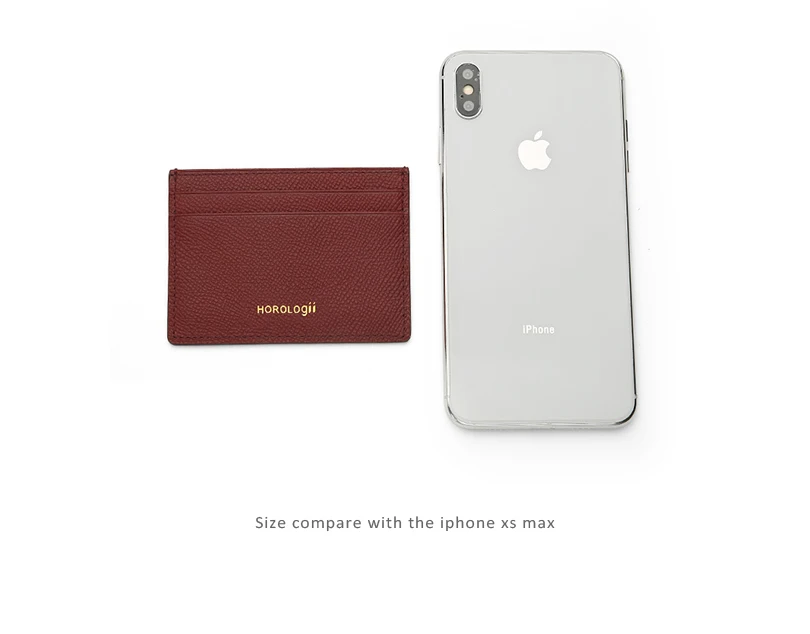 Horologii монограмма Бордовая кожа для карты Холдер чехол для iphone XS MAX 11 Pro Max набор для подарка Прямая поставка