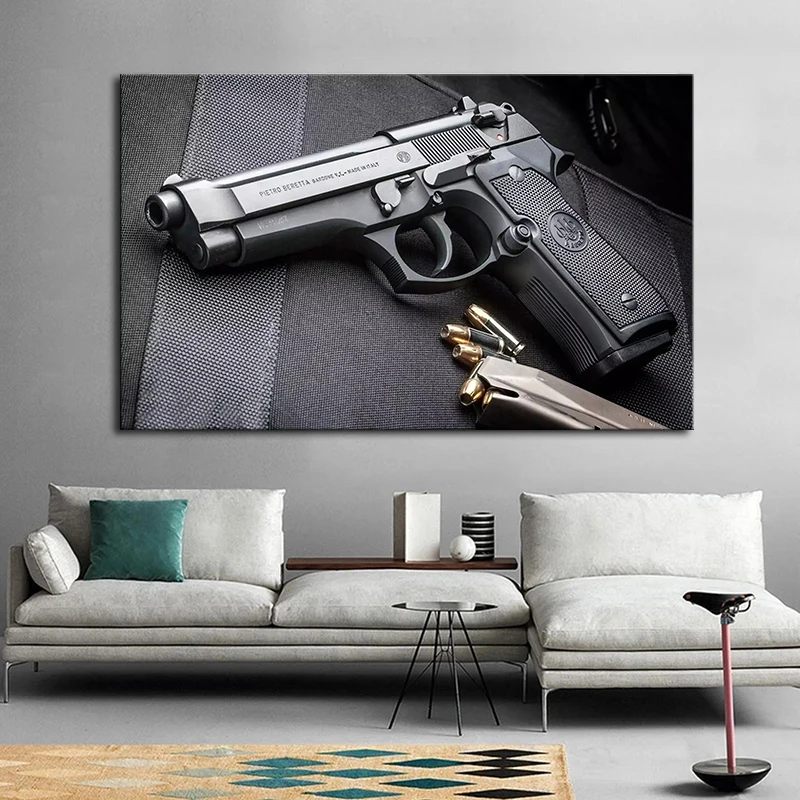 

Creative Canvas Painting Pistol Bullet Posters and Prints Modern Home Decoration Gift Wall Art Pictures for Living Room Decor