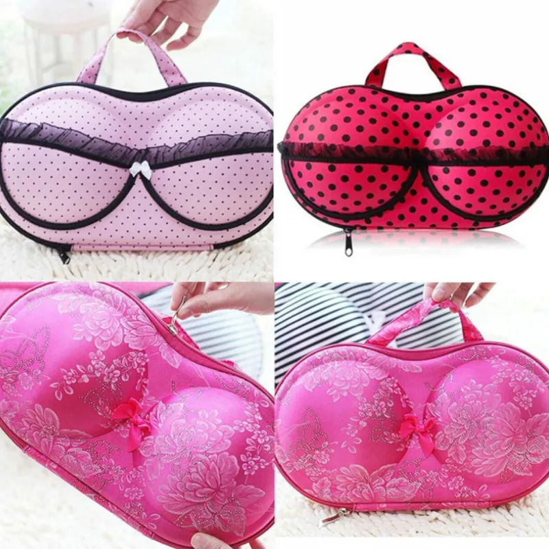 

New Convenient Clear Invisible Bra Storage Box Underwear Package Lingerie Organizer Case Cute No Mark Bra Bag