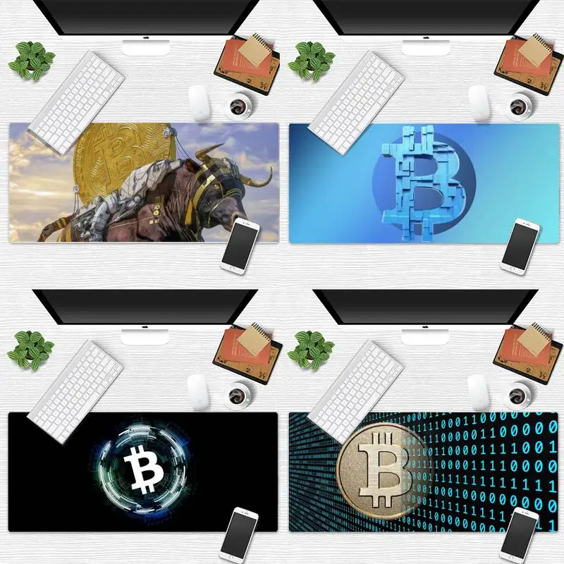 

BITCOIN coins gamer Silicone large/small Pad to Mouse Game Desk Table Protect Gamer Large Mouse pad mats Non-slip Laptop Cushion